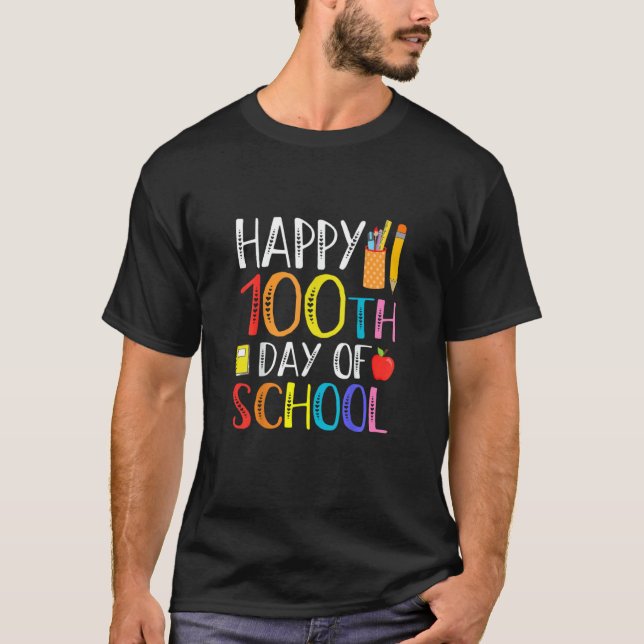 T-shirt 100 Days Of School for Teacher Happy 100th Day Kid (Devant)
