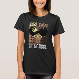 T-shirt 100 Days Of School Kids Girl Black African America