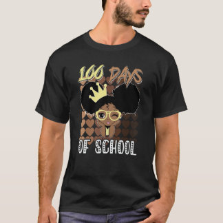 T-shirt 100 Days Of School Kids Girl Black African America