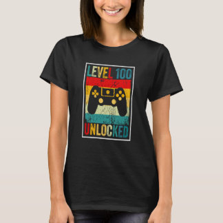T-shirt 100 Days Of School Level Unlocked Gamer Video Game