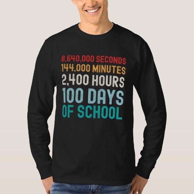 T-shirt 100 Days of School Math (Devant)
