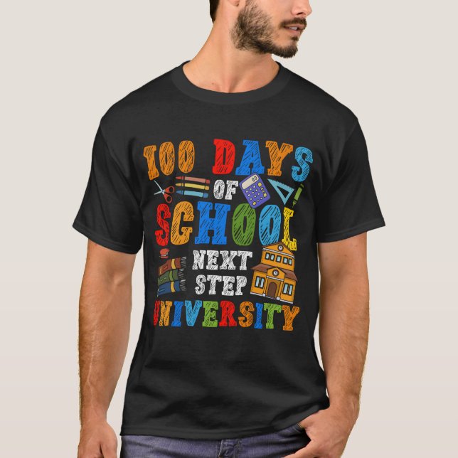 T-shirt 100 Days of School Net Step University (Devant)