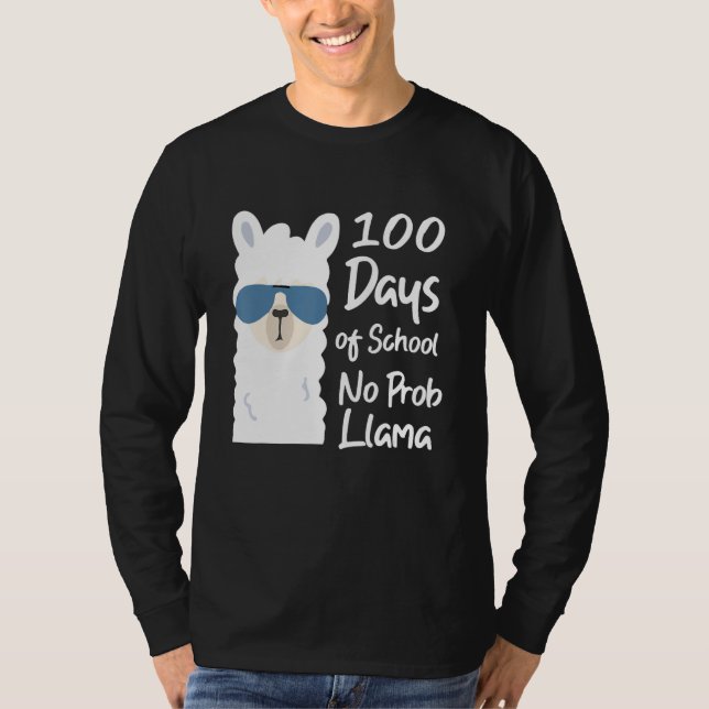 T-shirt 100 days of school no probliama  teacher no probli (Devant)
