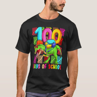 T-shirt 100 Days Of School T REX 100th Day Dinosaur Gift K