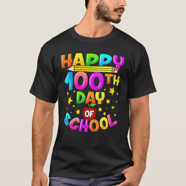 T-shirt 100 Days Of School Teacher 100th Day Of School 1 (Devant)