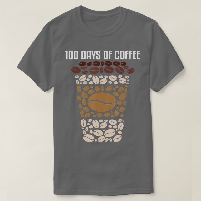 T-shirt 100 days of school teacher coffee 100th day of sch (Design devant)