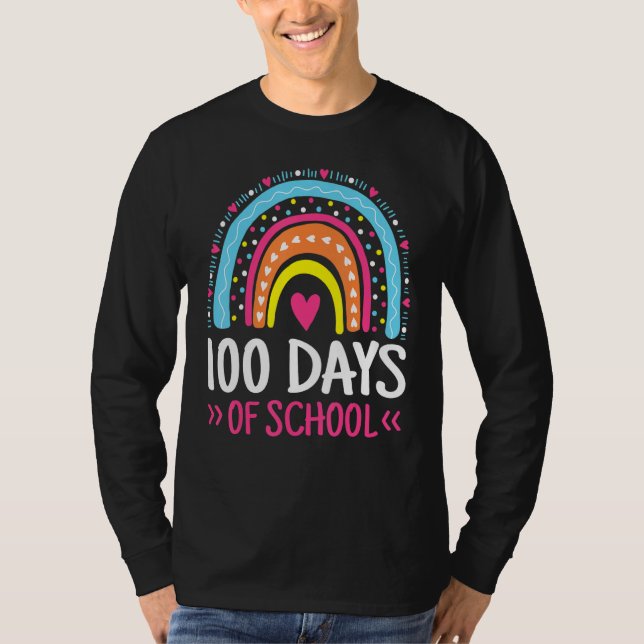 T-shirt 100 Days Of School Teacher Student Kids 100th Day  (Devant)