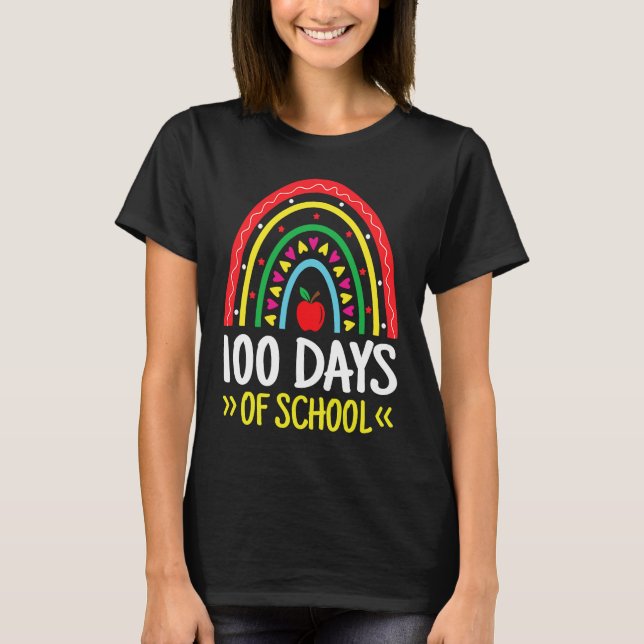 T-shirt 100 Days Of School Teacher Student Kids 100th Day  (Devant)
