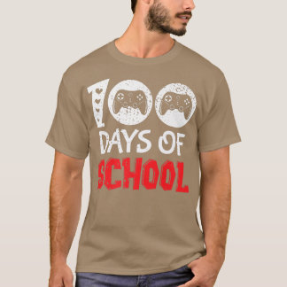 T-shirt 100 Days Of School Video Game Controller 100th Day