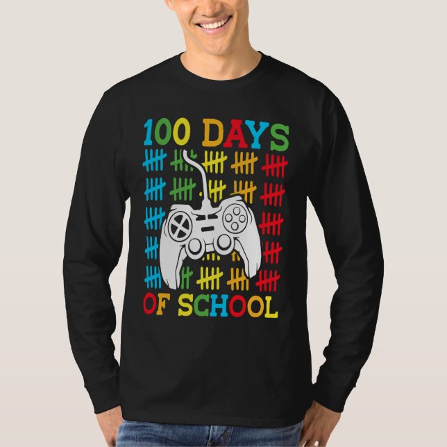 T-shirt 100 Days of School Video Games Controller Gaming K (Devant)