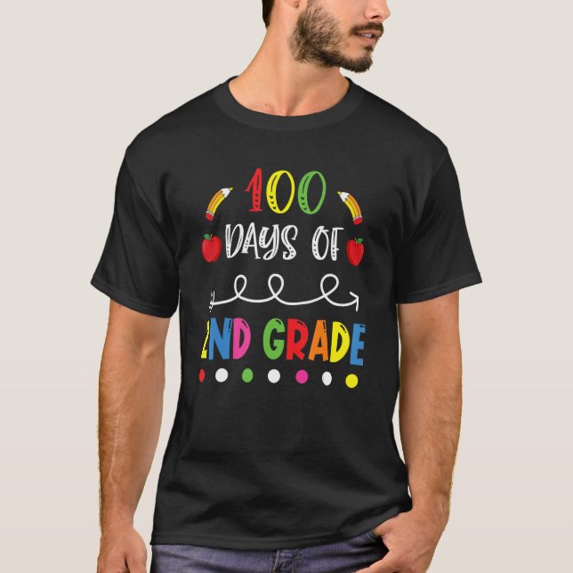 T-shirt 100 Days of Second Grade Teacher 100th Day of Scho (Devant)
