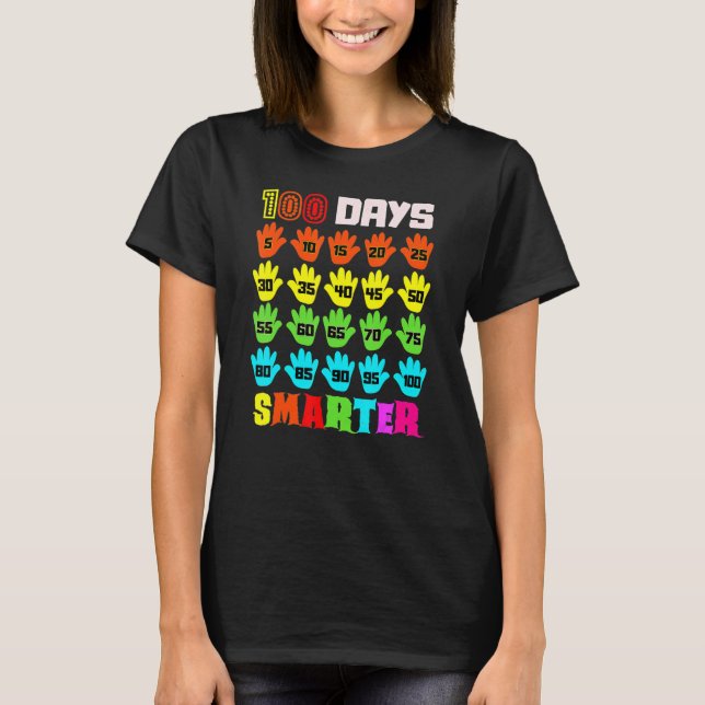 T-shirt 100 Days Smarter 100th Day Of School Teachers Kids (Devant)