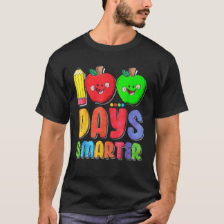 T-shirt 100 Days Smarter Cute 100 Days Of School Teacher K