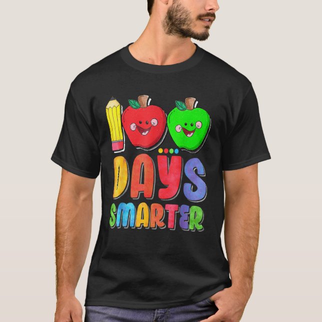 T-shirt 100 Days Smarter Cute 100 Days Of School Teacher K (Devant)