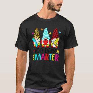 T-shirt 100 Days Smarter Cute Gnomes Happy 100th Day Of Sc