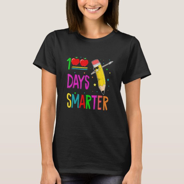 T-shirt 100 Days Smarter   Dabbing Crayons 100th Day Of Sc (Devant)