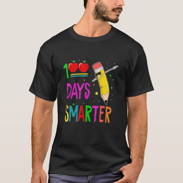 T-shirt 100 Days Smarter   Dabbing Crayons 100th Day Of Sc (Devant)