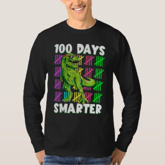T-shirt 100 Days Smarter Dino Dinosaur rex 100 Days of Sch