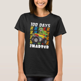 T-shirt 100 Days Smarter Dinosaur Monster Truck 100 Days o