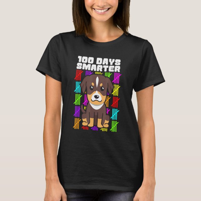 T-shirt 100 Days Smarter Dog Shirts, Rottweiler 100th Day  (Devant)