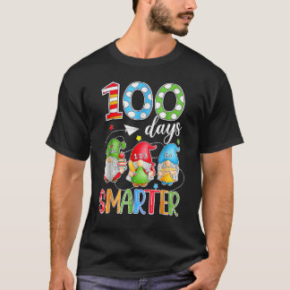 T-shirt 100 Days Smarter Gnomes Cute Happy 100th Day Of Sc