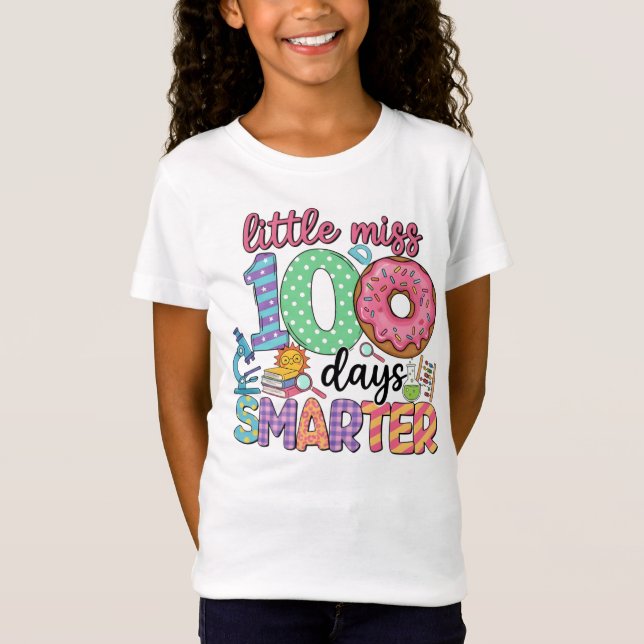 T-Shirt 100 Days Smarter – Happy 100 Days of School (Devant)