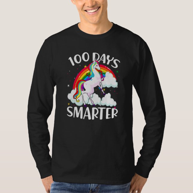 T-shirt 100 Days Smarter Happy 100th Day Of School Cute Un (Devant)