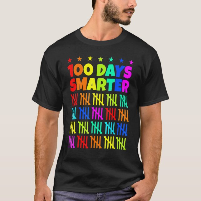 T-shirt 100 Days Smarter Happy 100th Day Of School Happy 1 (Devant)