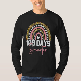 T-shirt 100 Days Smarter Happy 100th Day Of School Rainbow