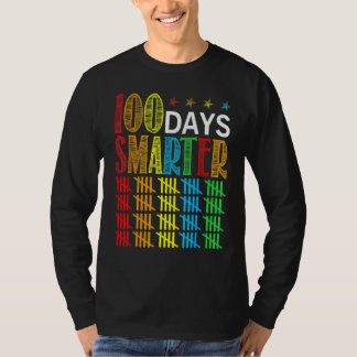 T-shirt 100 Days Smarter Happy 100th Day Of School Student