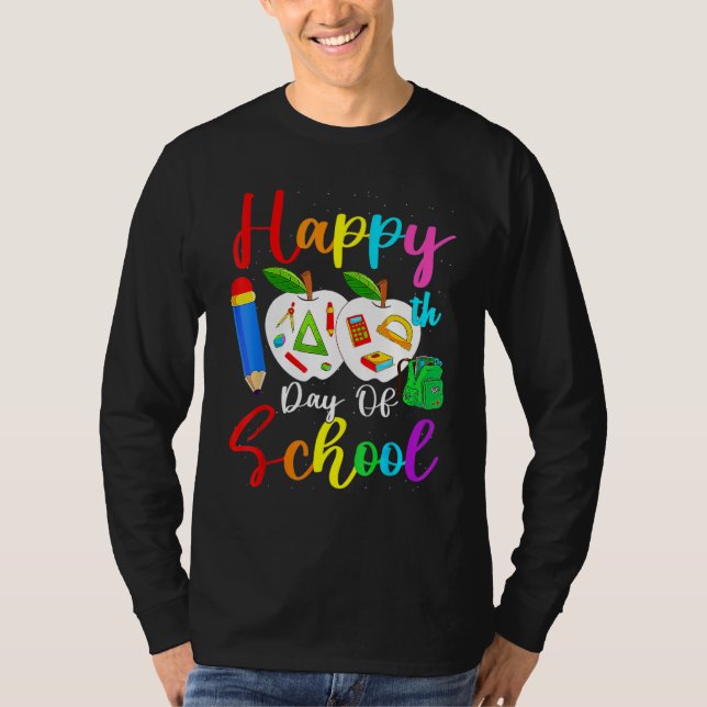 T-shirt 100 Days Smarter Happy 100th Day Of School Student (Devant)