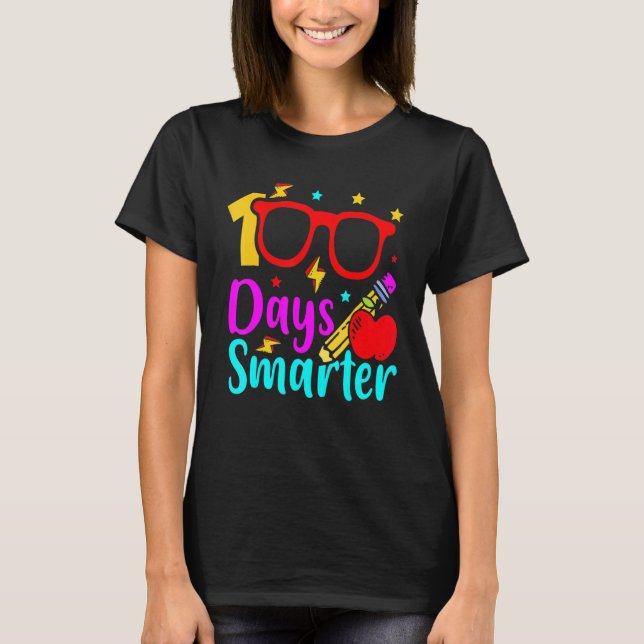 T-shirt 100 Days Smarter Kids Boy Girls 100th Day Of Schoo (Devant)