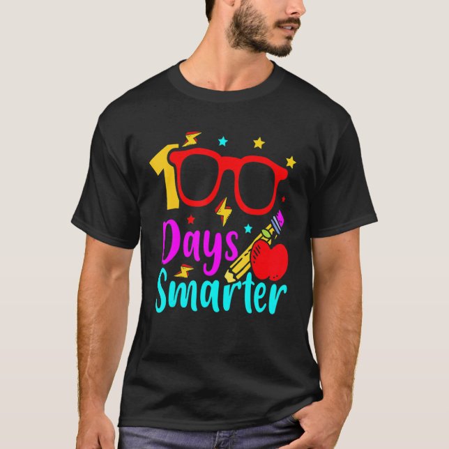 T-shirt 100 Days Smarter Kids Boy Girls 100th Day Of Schoo (Devant)