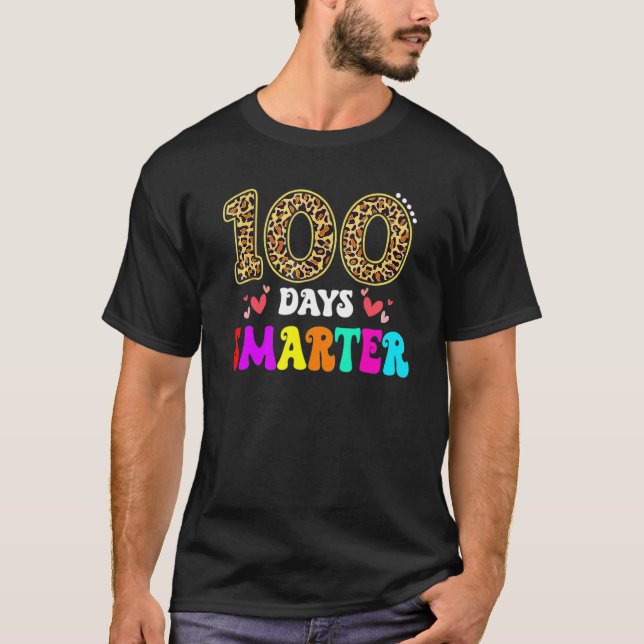T-shirt 100 Days Smarter Kindergarten 100th Day Of School  (Devant)