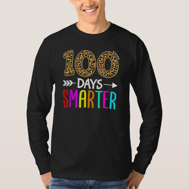 T-shirt 100 Days Smarter Kindergarten 100th Day Of School (Devant)