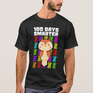 T-shirt 100 Days Smarter Owl Shirts, Boys Girls 100th Day 