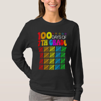 T-shirt 100 Days Smarter Seventh Grade 100th Day Of School