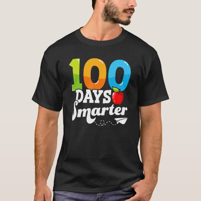 T-shirt 100 Days Smarter Teacher 100th Day Of School Kinde (Devant)