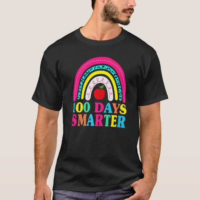 T-shirt 100 Days Smarter Teacher Or Student 100th dayLeopa (Devant)