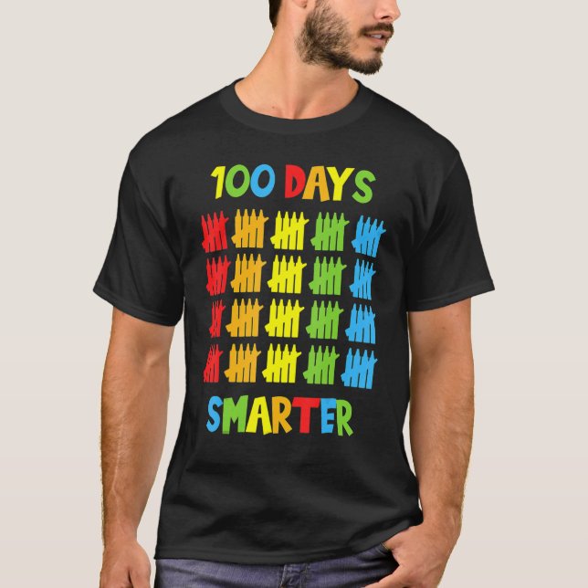 T-shirt 100 Days Smarter Teachers Kids Child 100th Day of  (Devant)