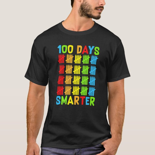 T-shirt 100 Days Smarter Teachers Kids Child Happy 100 Day (Devant)