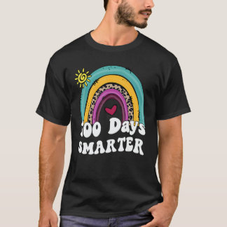 T-shirt 100 Days Smater Rainbow Teacher Student 100th Days