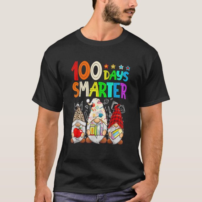 T-shirt 100 Days Y'all Gnomes Happy 100th Day Of School Sm (Devant)