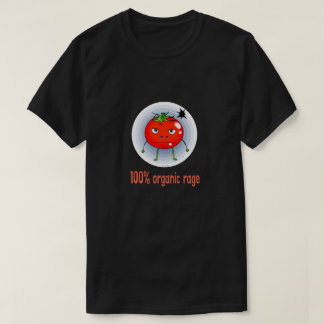 T-shirt 100% de Rage Biologique - Tomate Furieuse Drôle