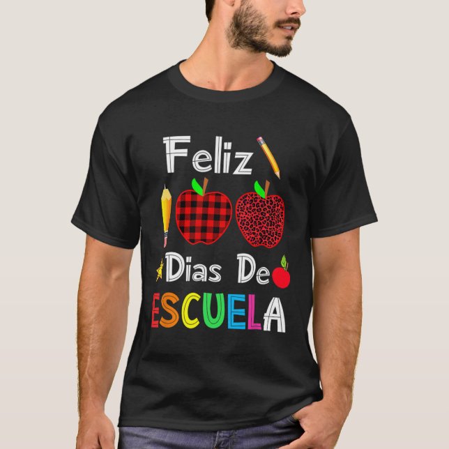 T-shirt 100 Dias De Escuela Espagnol Joyeux 100ème Jour De (Devant)