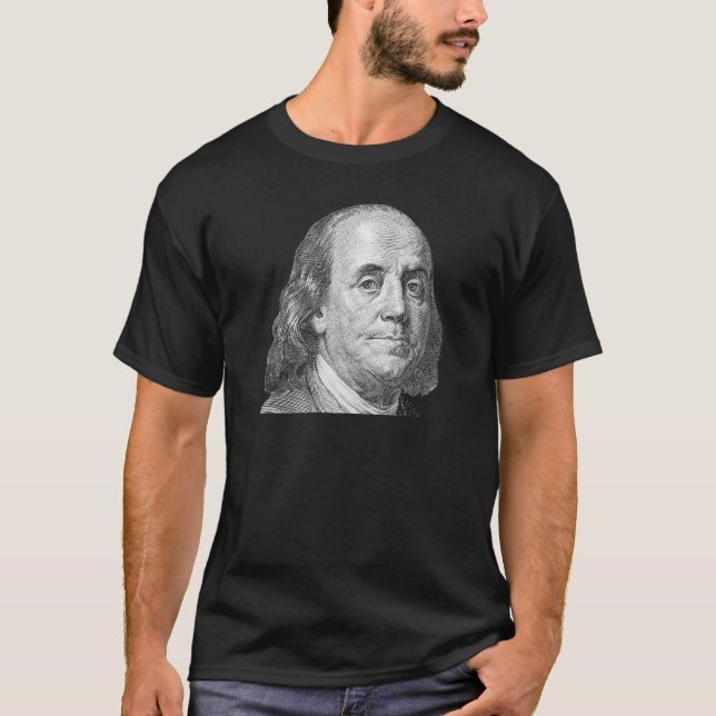 T-shirt 100 dollars, Benjamin Franklin (Devant)