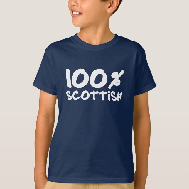 T-Shirt 100% Enfants Écossais (Devant)