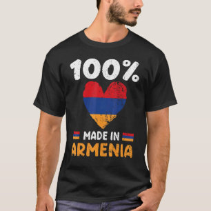 T-shirt 100% Fabriqué En Arménie Garçons Arméniens Filles 
