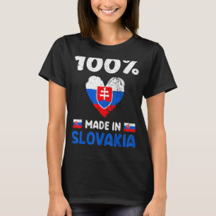 T-shirt 100% Fabriqué En Slovaquie Slovaques Garçons Fille