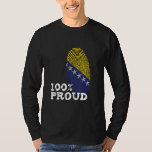 T-shirt 100 Fier drapeau de Bosnie-Herzégovine pour Fier B